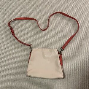 American Leather Co. Cream and Red Crossbody Bag